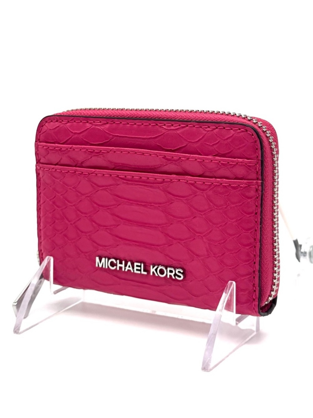 Michael Kors Medium ZA Card Case Wallet Electric Pink
